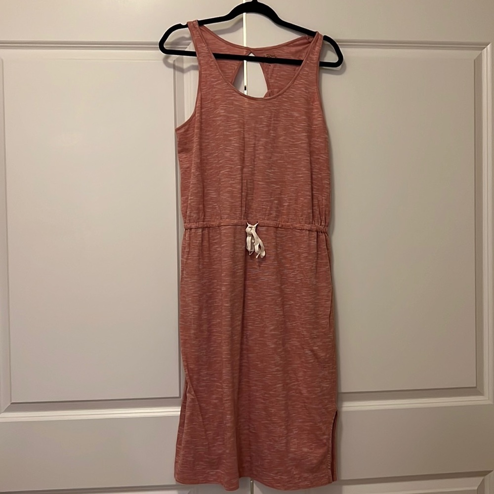 Ann Taylor Loft blush midi sleeveless dress